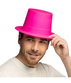 Neon pink høj hat UV