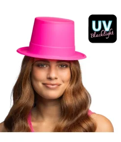 Neon pink høj hat UV