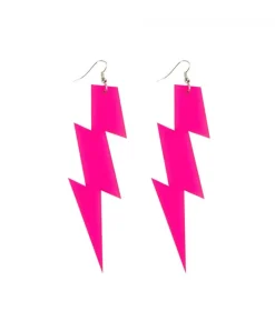 Neonpink lyn øreringe