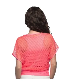 Neon pink netbluse
