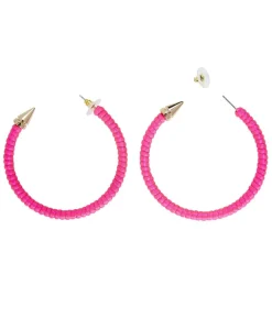 Neonpink øreringe