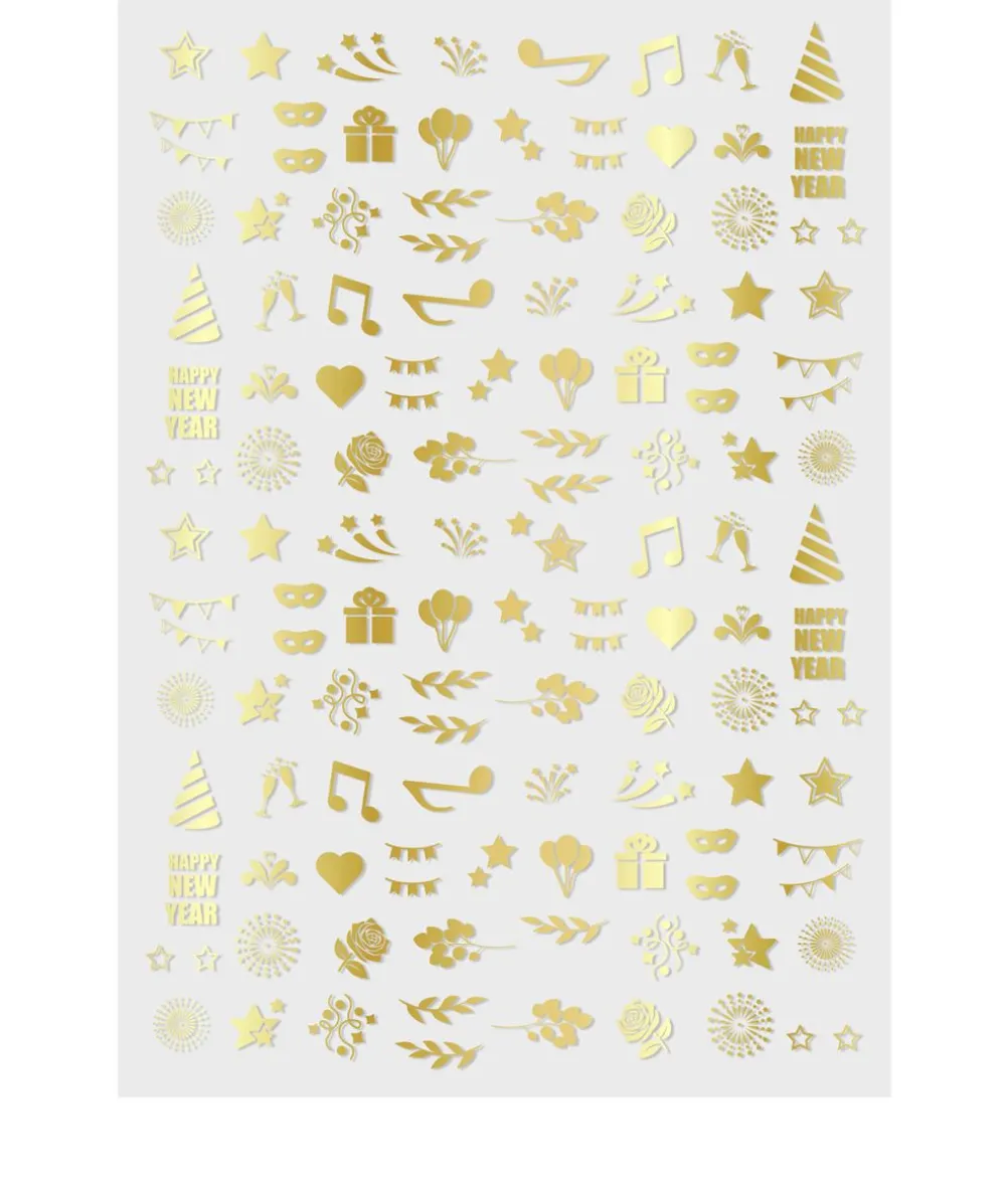 Nytårs negle stickers