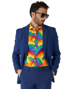 OppoSuit Zig Zag Rainbow skjorte