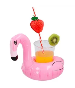 Oppustelig flamingo kopholder