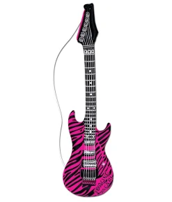 Oppustelig guitar pink zebra