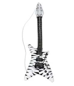 Oppustelig hvid zebra guitar