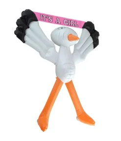 Oppustelig stork med 2 banner