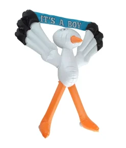 Oppustelig stork med 2 banner