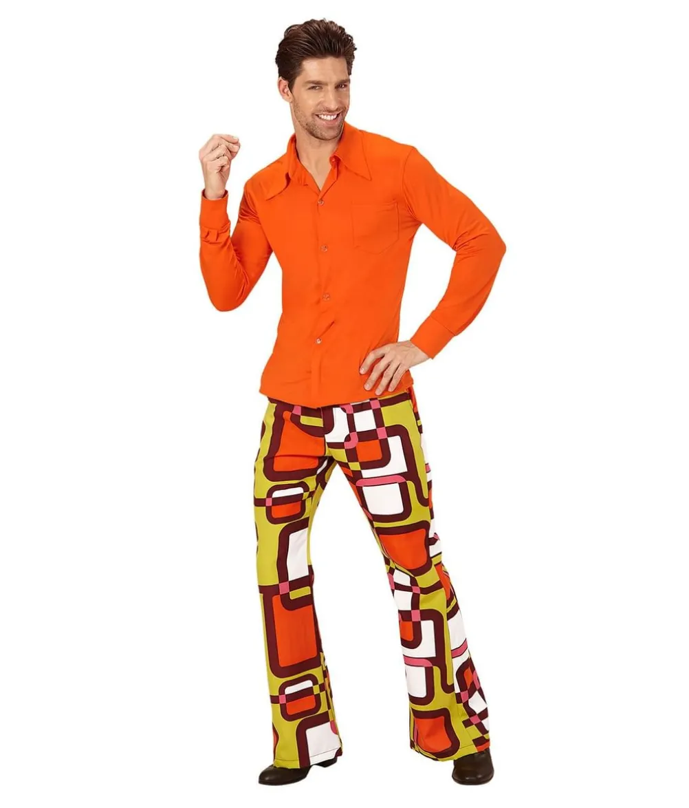 Orange 70er skjorte