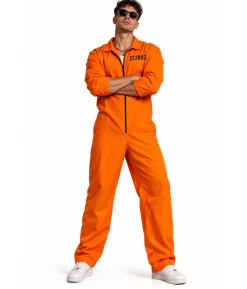 Orange fangedragt kostume