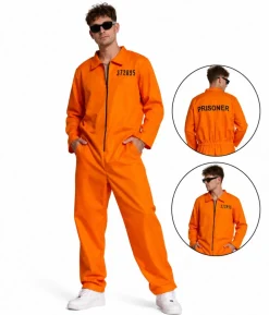 Orange fangedragt kostume