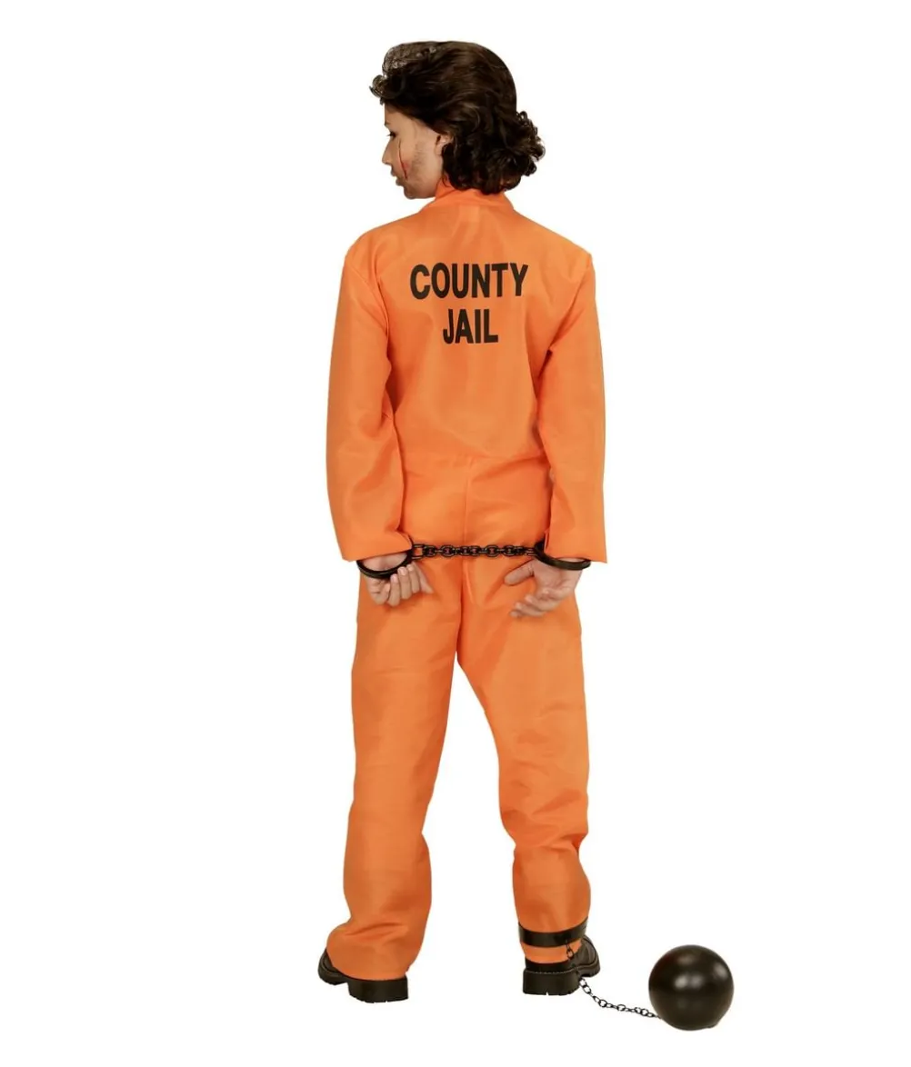 Orange fangedragt kostume