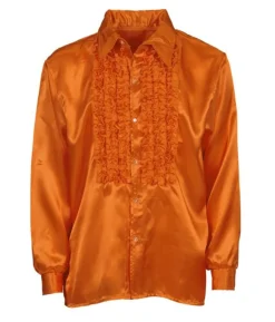 Orange flæseskjorte