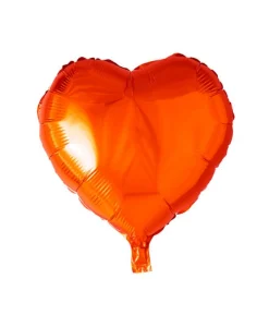 Orange folieballon, Hjerte