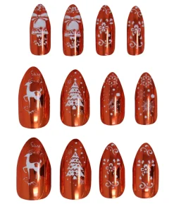 Orange jule negle, 12 stk