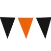 Orange og sort vimpelguirlande, stor