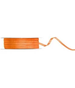 Orange satinbånd, 3 mm
