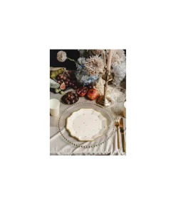 Paptallerkner med guld stjerner, 21 cm