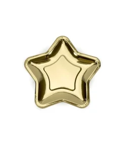 Paptallerkner metallic guld