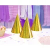 Partyhatte guld holografisk, 6 stk
