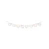Pastel hjerte guirlande, 2 m
