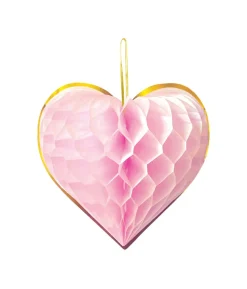 Pastel hjerte papirvæv, 4 stk