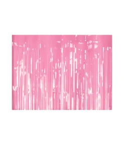 Pastel lyserød dørgardin