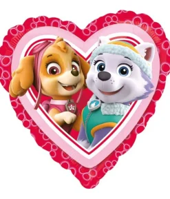 Paw Patrol hjerte folieballon, 43 cm