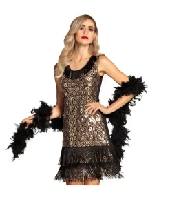 Påfugl flapper kjole
