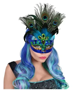 Påfugl halvmaske