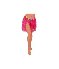 Pink bastskørt, 40 cm