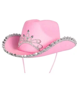 Pink Cowboyhat med diadem, barn