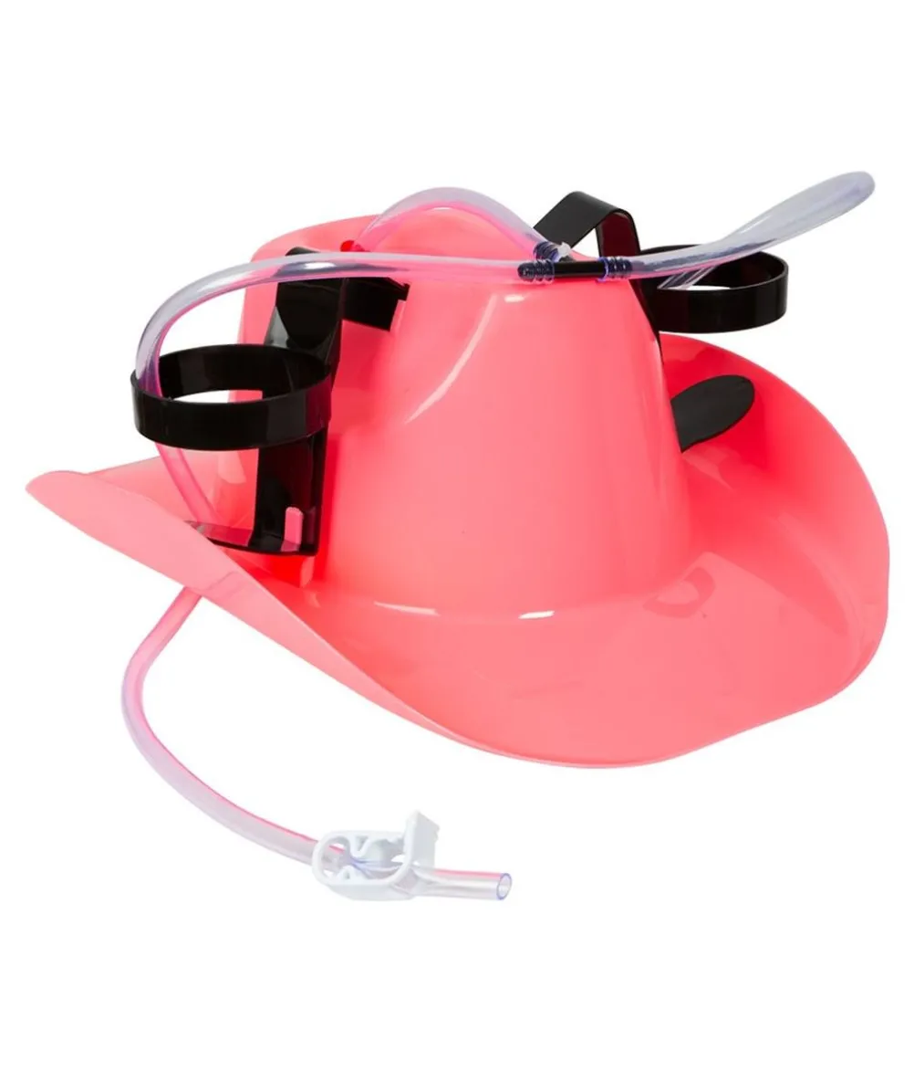 Pink cowboyhat med dåseholdere