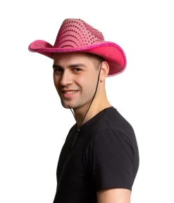Pink cowboyhat med lys