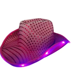 Pink cowboyhat med lys