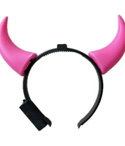 Pink djævlehorn med lys