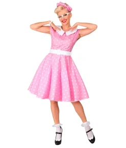 Pink 50er kjole kostume