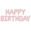 Pink Happy Birthday folieballon