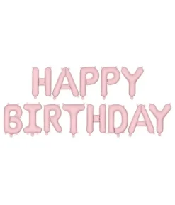 Pink Happy Birthday folieballon