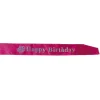Pink Happy Birthday skærf