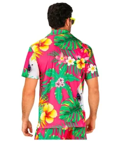 Pink hawaii skjorte