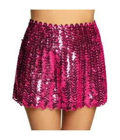 Pink paillet nederdel
