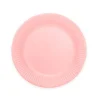 Pink paptallerkner, 23cm 16 stk