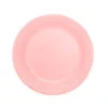 Pink paptallerkner, 18cm 20 stk