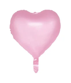 Pink pastel hjerte folieballon, 46 cm
