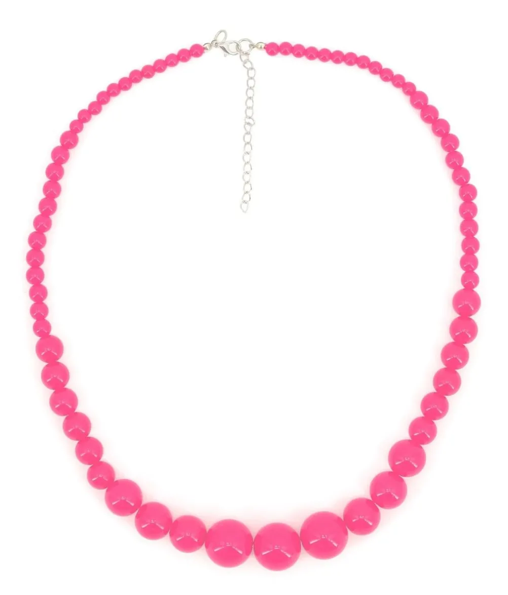 Pink perlehalskæde