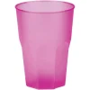 Pink plast drikkeglas 420ml, 6 stk