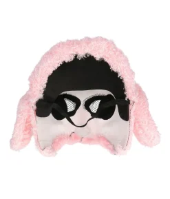 Pink puddel hunde maske