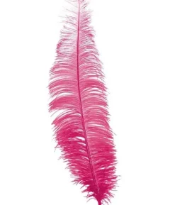 Pink strudsefjer 35-45 cm, 12 stk