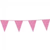 Pink vimpelguirlande med glimmer